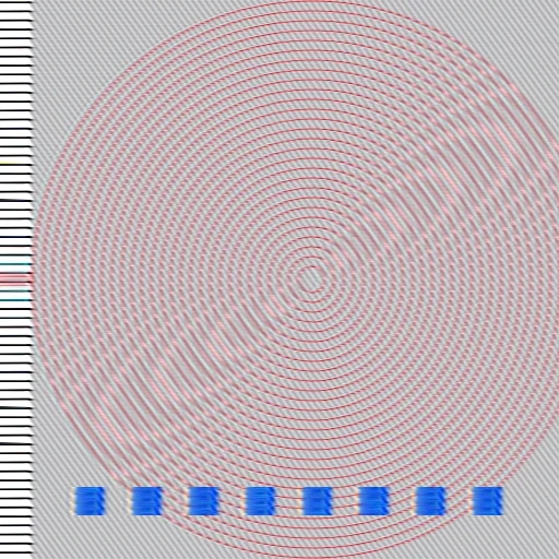 The same 30-pixel move applied in 200 steps: DM Warp keeps the fine hatching intact; the conventional smudge model turns it grey