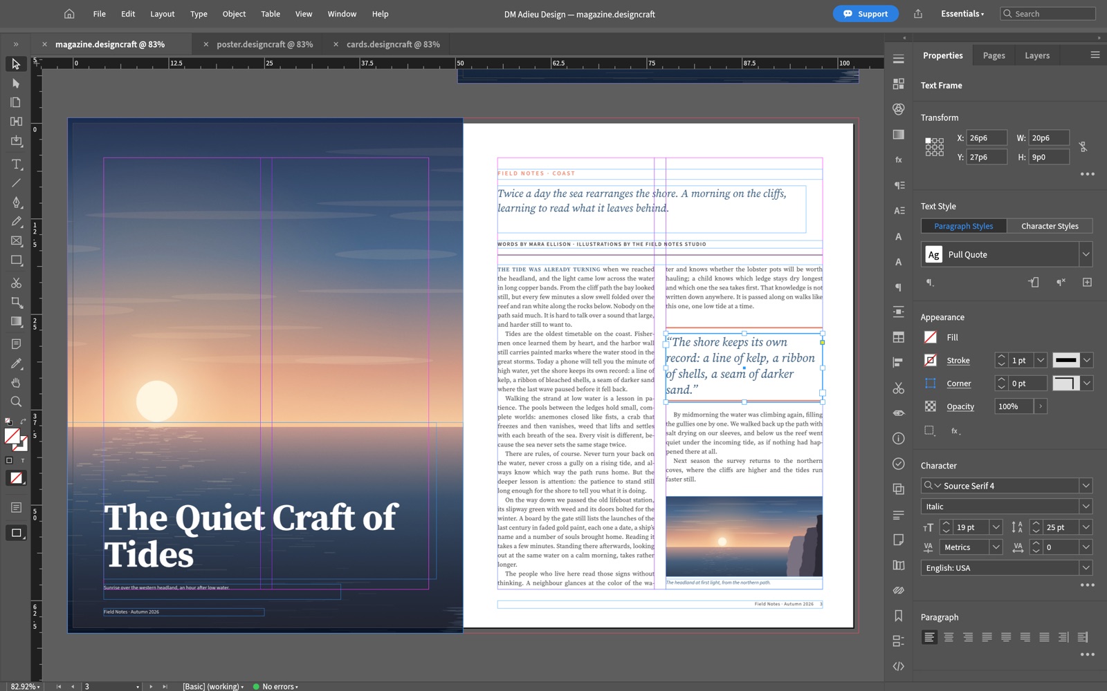 DM Adieu Design screenshot