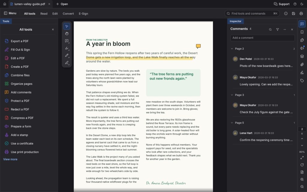 DM Adieu PDF screenshot