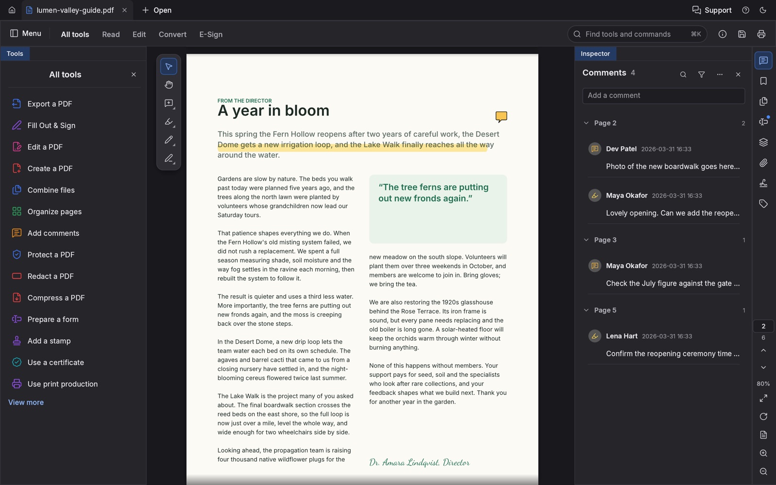DM Adieu PDF screenshot